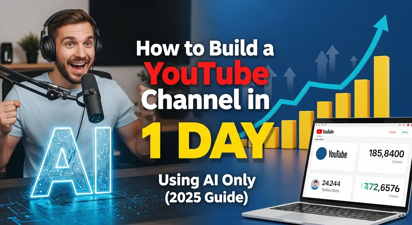 How to Build a YouTube Channel in 1 Day Using AI Only (2025 Guide)
